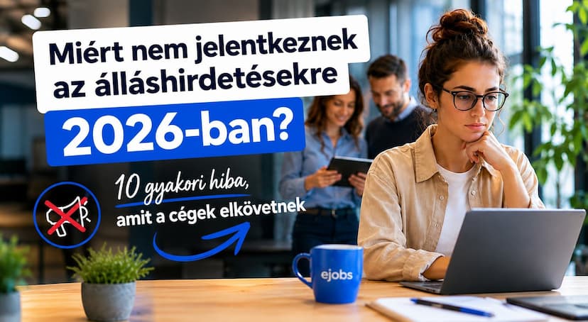 Miért nem jelentkeznek az álláshirdetésekre 2026-ban? 10 gyakori hiba, amit a cégek elkövetnek | ejobs.hu