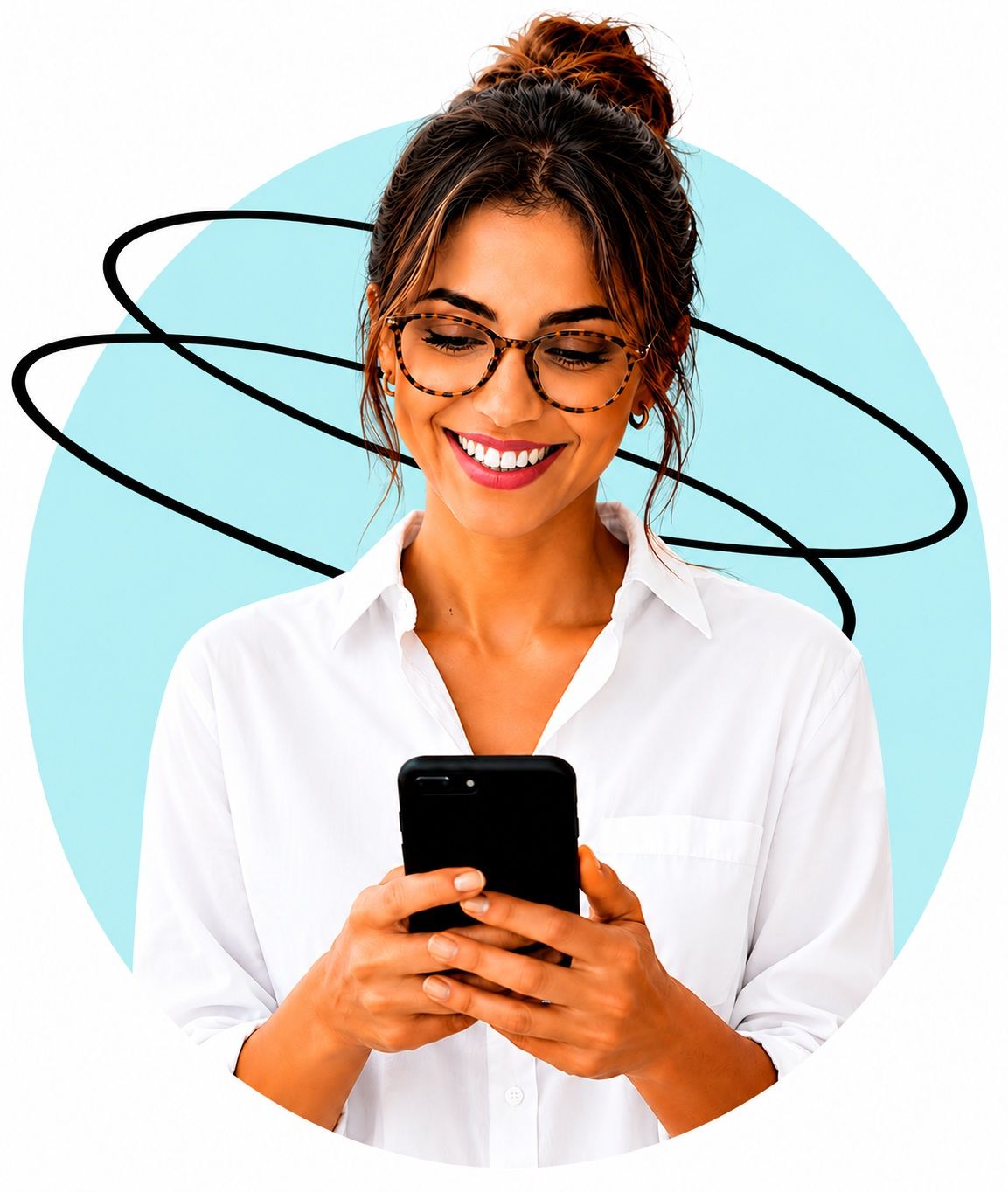 ejobs.hu - Hölgy a telefonját nézi